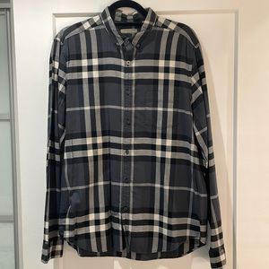Burberry check black and Grey shirt